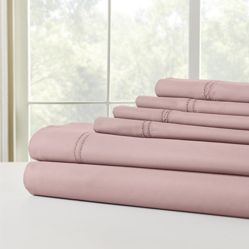 Cotton Blend Sheet Set, Queen, Rose