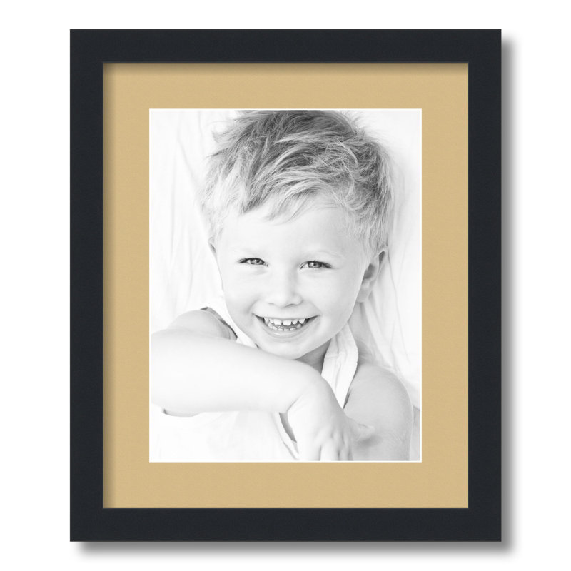 Matte Picture Frame with Mat, Autumn Gold