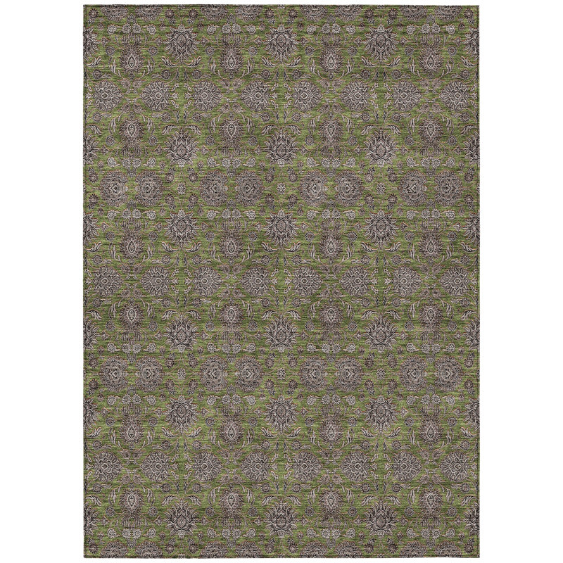 Naadiya Washable Floral Indoor / Outdoor Rug, Rectangle 5' x 7'6"