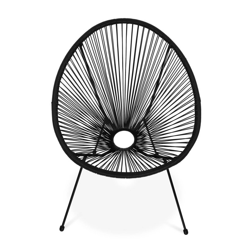 Ember Folding Deck Chair, Black