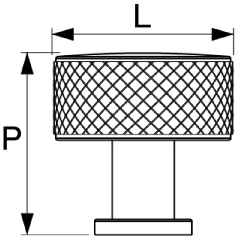 Beliza 1/2" Diameter Conical Knurled Knob, Polished Nickel