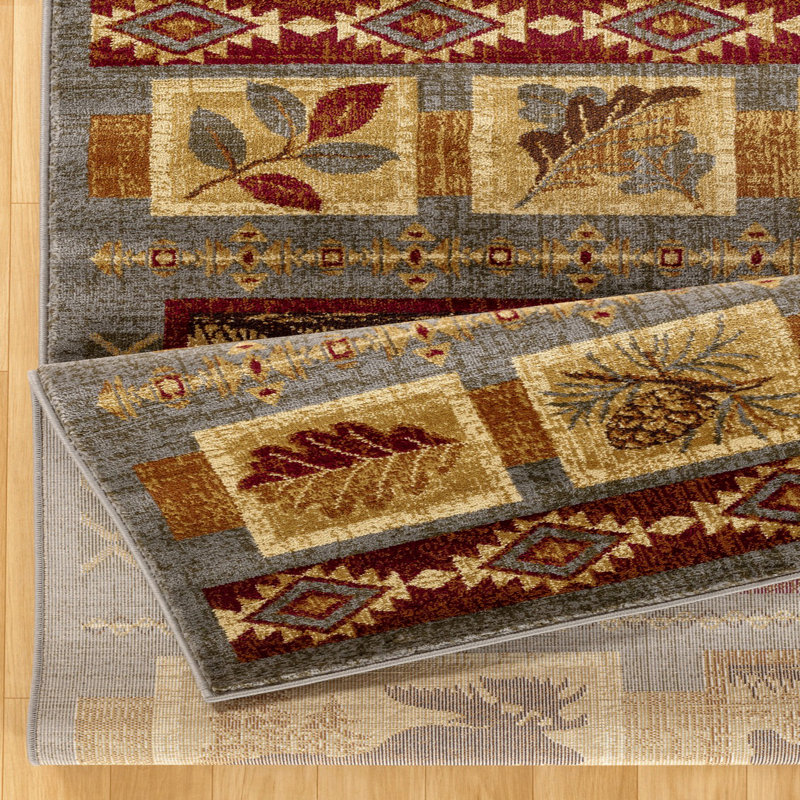2 pi 7 po X 7 pi 3 po Tapis Lodge, Tapis de couloir 2 pi 7 po x 7 pi 3 po
