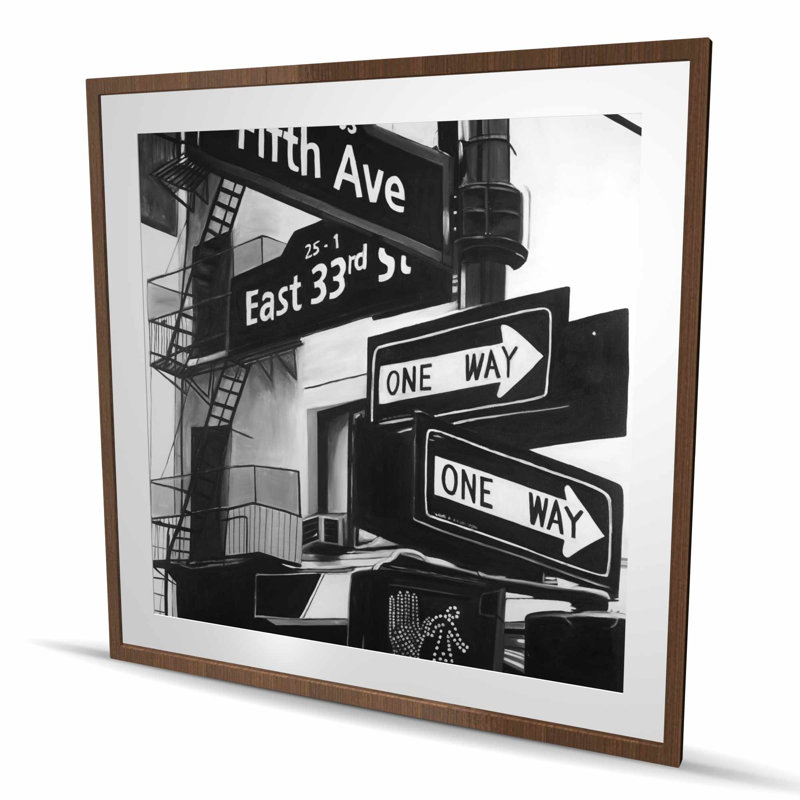 Impression de panneaux New York City - décor encadré blanc mat, H 48 po x l 48 po