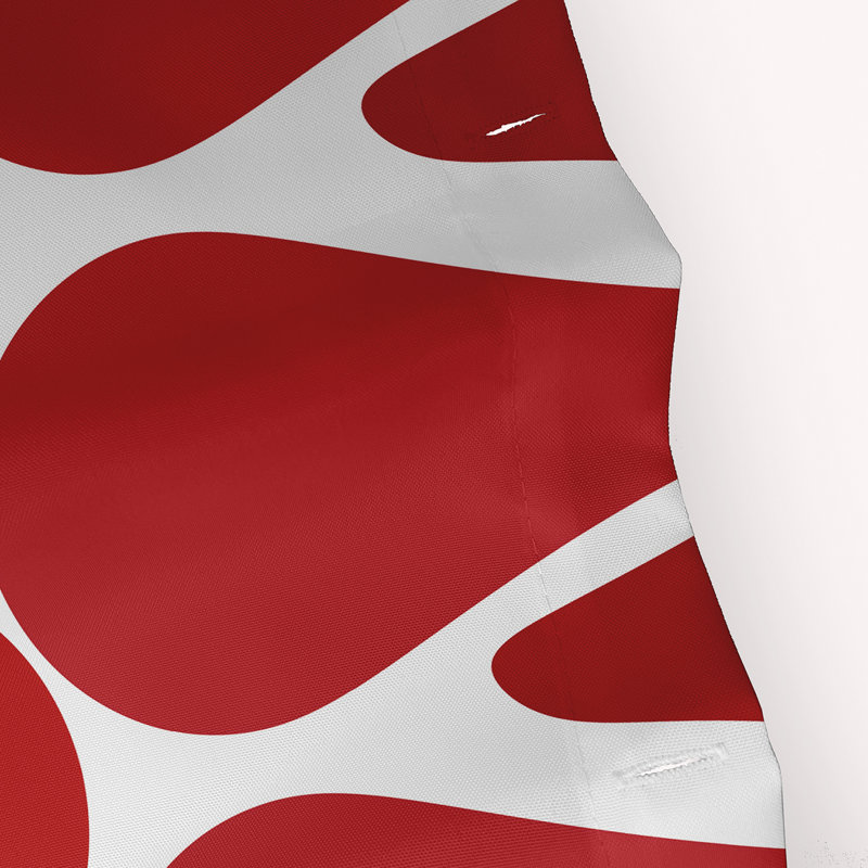 Rideau de douche simple synthétique Synthia, Rouge