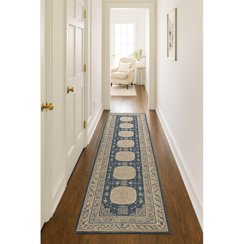 Crafters & Weavers Ushak Collection Area Rug Ultra Soft Washable Rug, Non Slip, Indoor, Stain Resistant Rugs for Living Room Bedroom Vintage Home Decor (2'7 x 9')