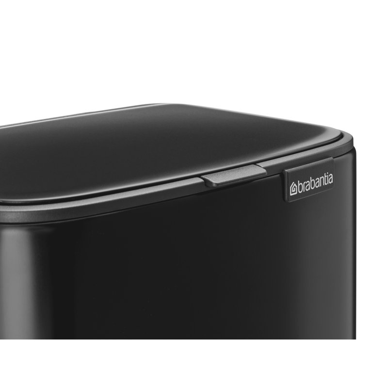 Poubelle à pédale de 1,8 gallon (7 litres) Brabantia Bo, Noir mat