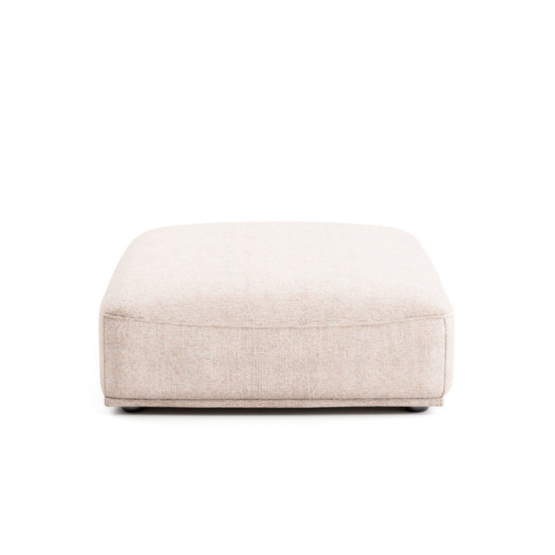 Aukeem 3 - Piece Upholstered Sectional, Cream Polyester