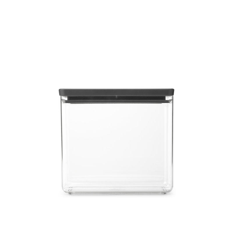 Brabantia Tasty+ Stackable Canister, 3.5 Liter, Dark Gray