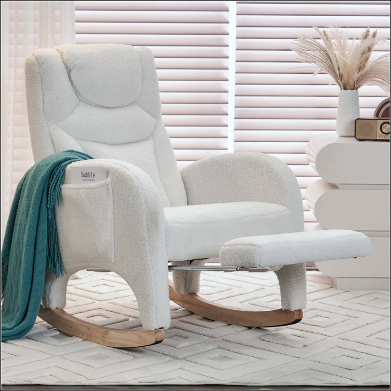Chaise berçante Teddy, Ivoire ivoire