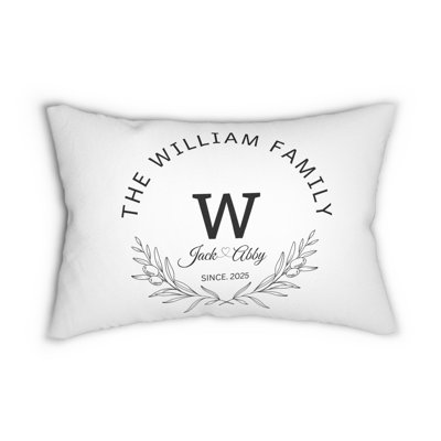 Personalized Family Name Couple Names Pillow Cover Custom Decorative Throw Pillow