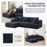 Latitude Run® Chenille L-Shape Luxury Sectional Sofa, Oversized Comfy ...