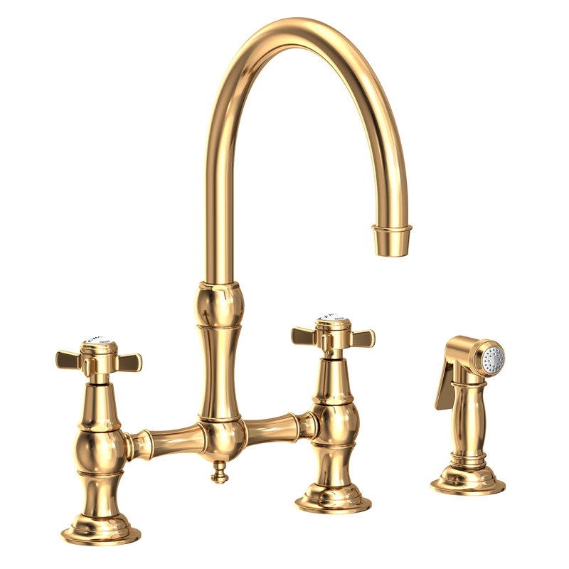 Fairfield Kitchen Bridge Faucet with Side Spray, Hand Relieved Oil Rubbed Bronze