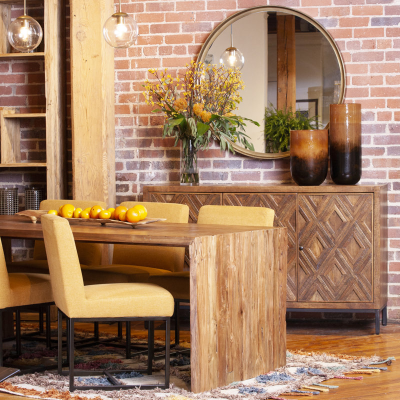 Chilton 78-Inch Rectangular Reclaimed Teak Waterfall Dining Table