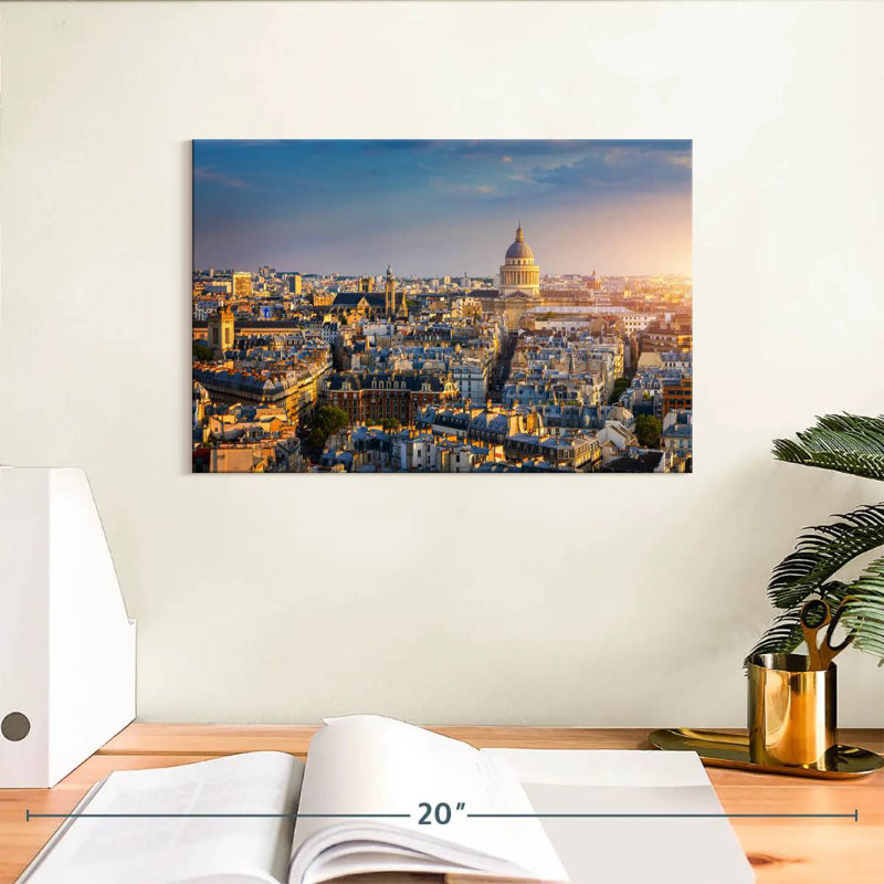 Coucher de soleil Vanna à Paris, H 8 po x l 12 po