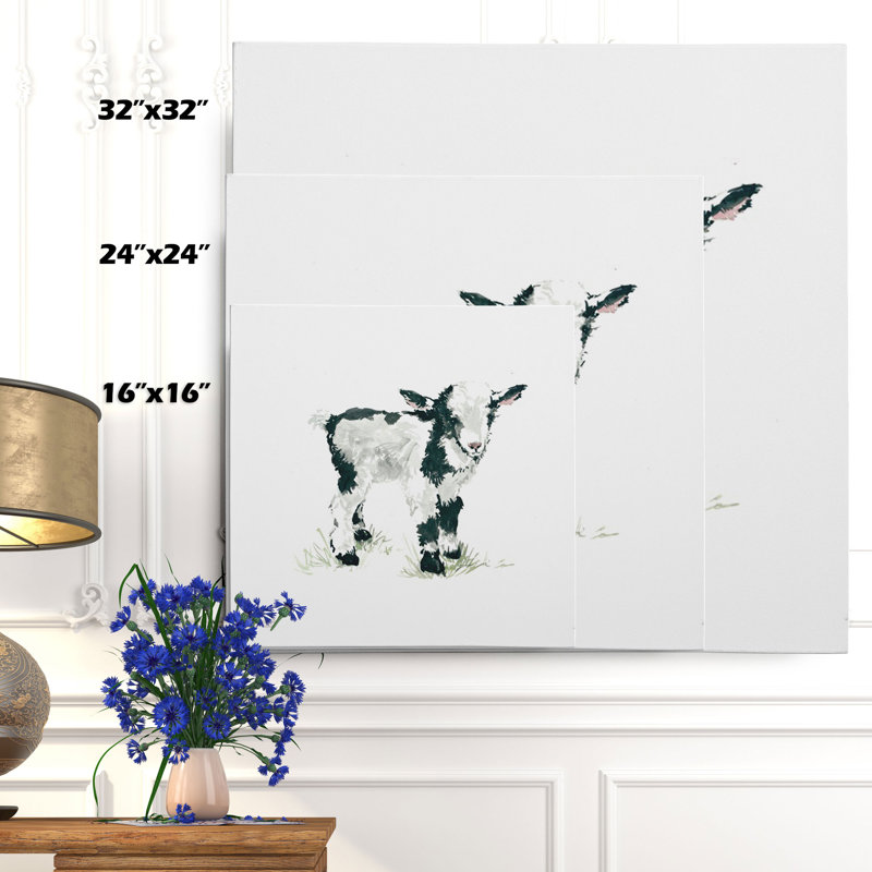 «Baby Goat» par Carol Robinson, reproduction d'art sur toile tendue, H 32 po x l 32 po x P 1,5 po
