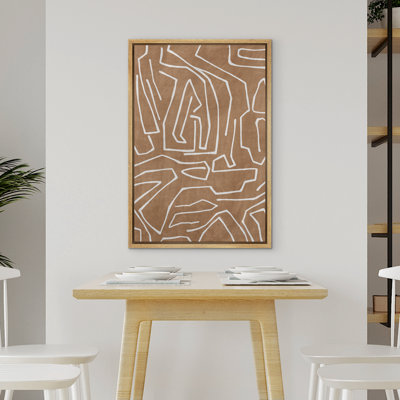 «Classic Abstract Lines» géométrique moderne encadrée de chambre à coucher décorations murales sur toile