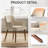 Upholstered Solid Wood Dining Chair Side Chair With Armrests-390144549