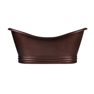 1778mm x 762mm Freestanding Soaking Copper Bathtub