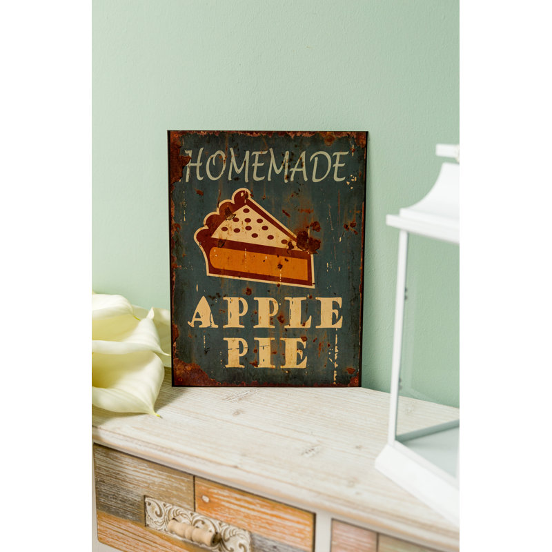 Apple Pie Textual Art on Metal
