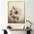 Toile avec cadre flottant or