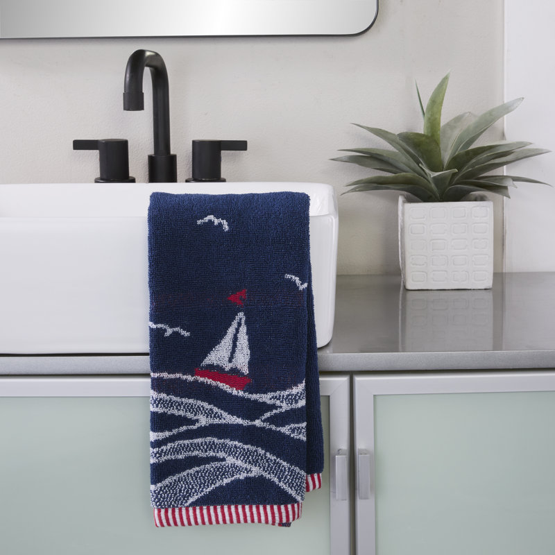 SAILBOAT WAVES JACQ HAND-NAVY