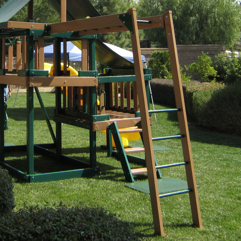 7' Optional Monkey Bar Extension, Green and Cedar