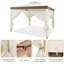 Gazebo de patio en acier de 10 pieds de largeur x 10 pieds de profondeur