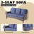 Tommy 7 - Person Patio Conversation Set with Cushions-242179073-242179074