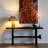 Black Solid Wood Console Table-555724121