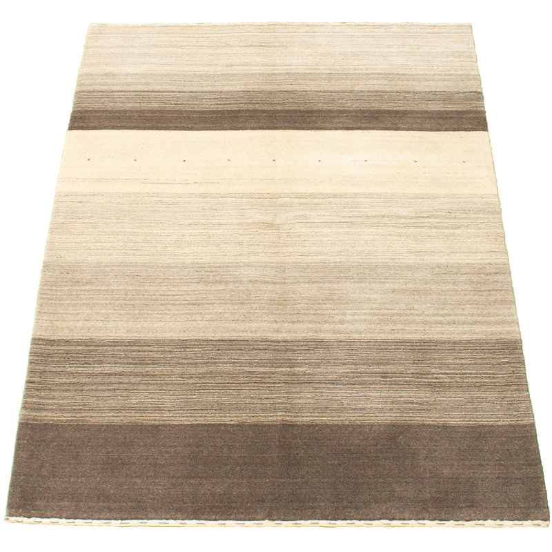 Tapis décoratif en laine noué à la main de conception unique 4 pi 9 po x 6 pi 7 po noué à la main new age gabbeh