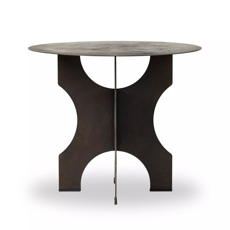 Round Iron End Table