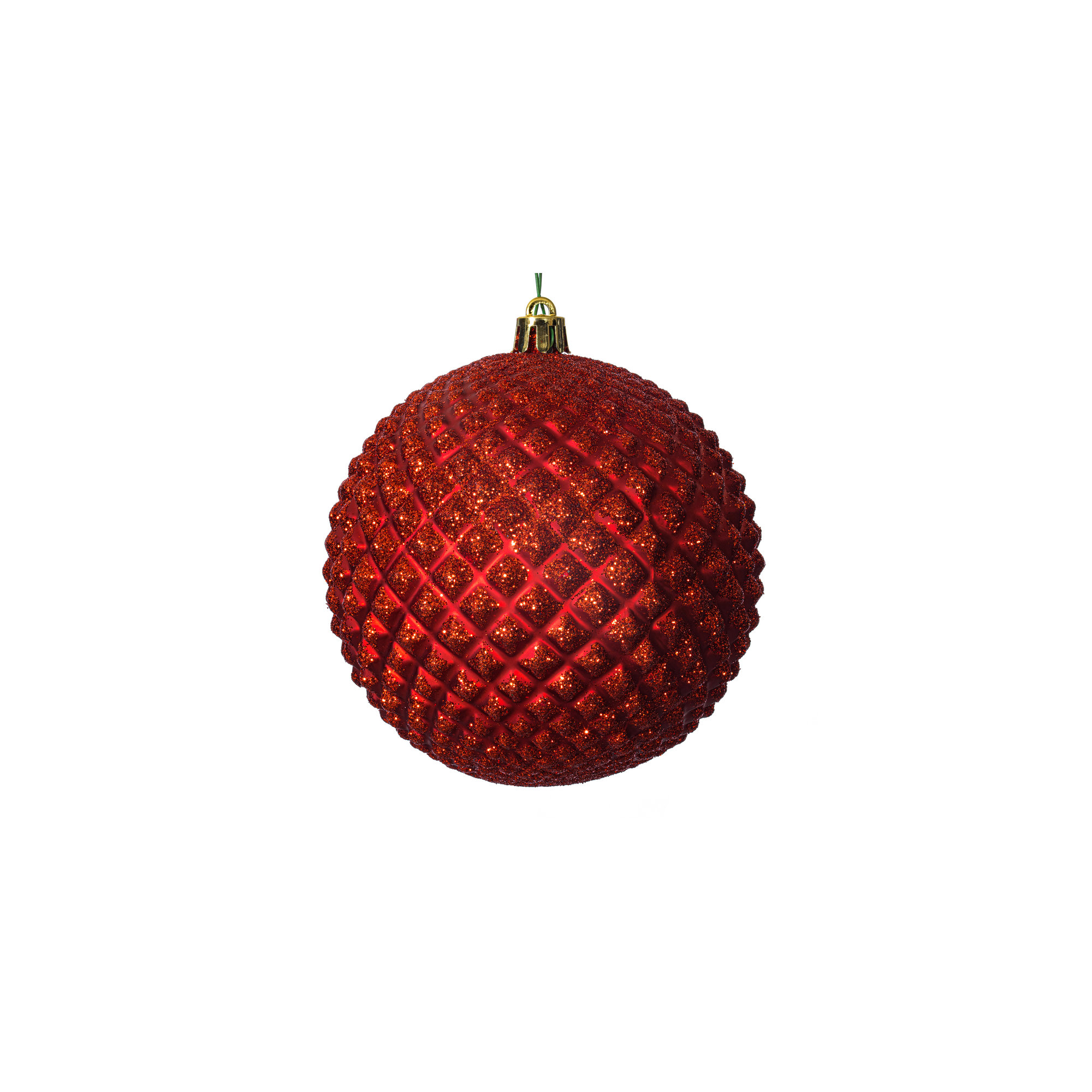 Durian Glitter Ball Ornament, Red