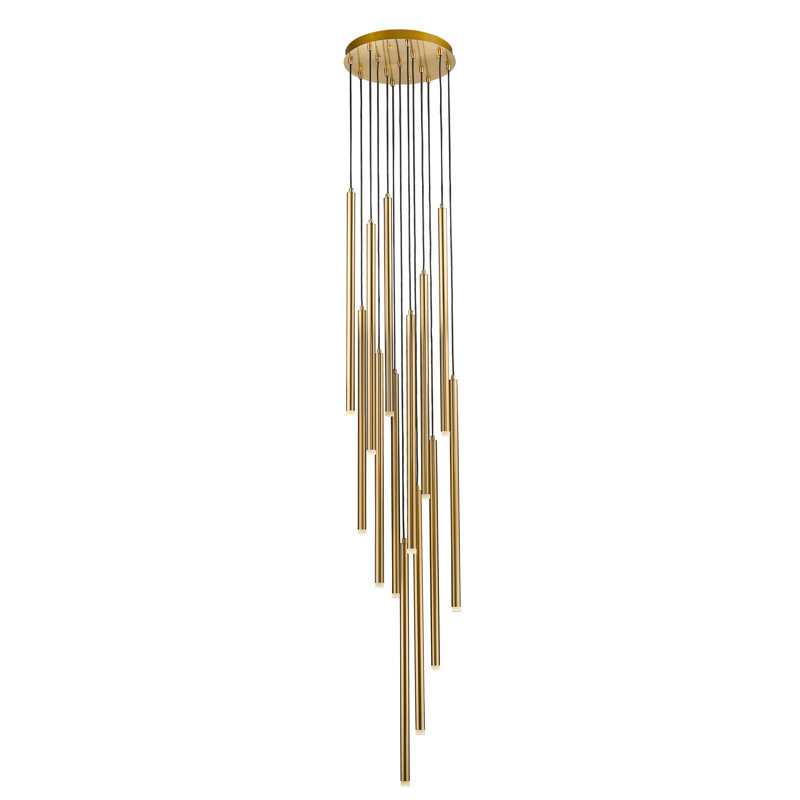 Statesboro 13 - Light LED Pendant, Antique Brass
