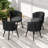 Patio Chairs Of 2, Metal & Rope With Dark Gray Cushions, Ergonomic And Stable Cushioned Outdoor Dining Chairs, Rope, Weather - Easy To Maintain-1065032189