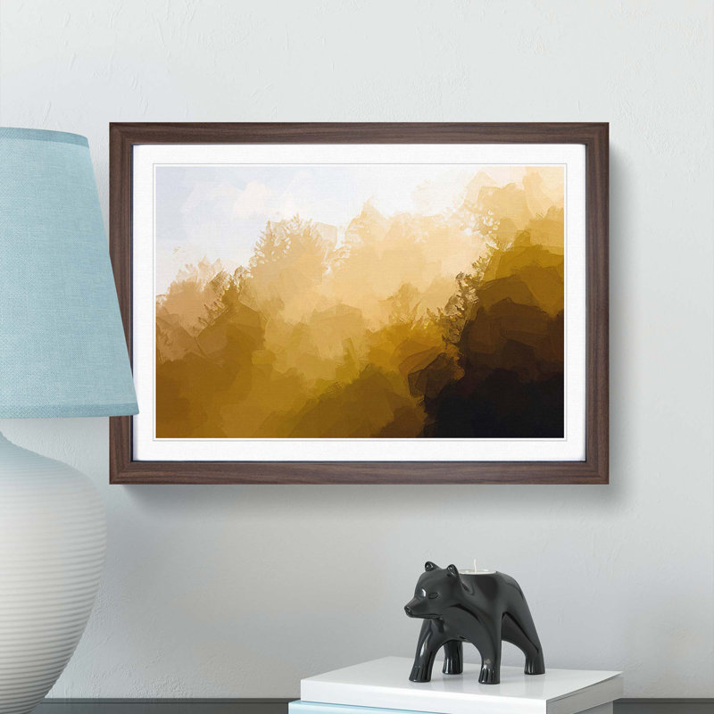 Gold Forest - Framed Print, 48cm H x 65cm W x 2cm D, Walnut Framed