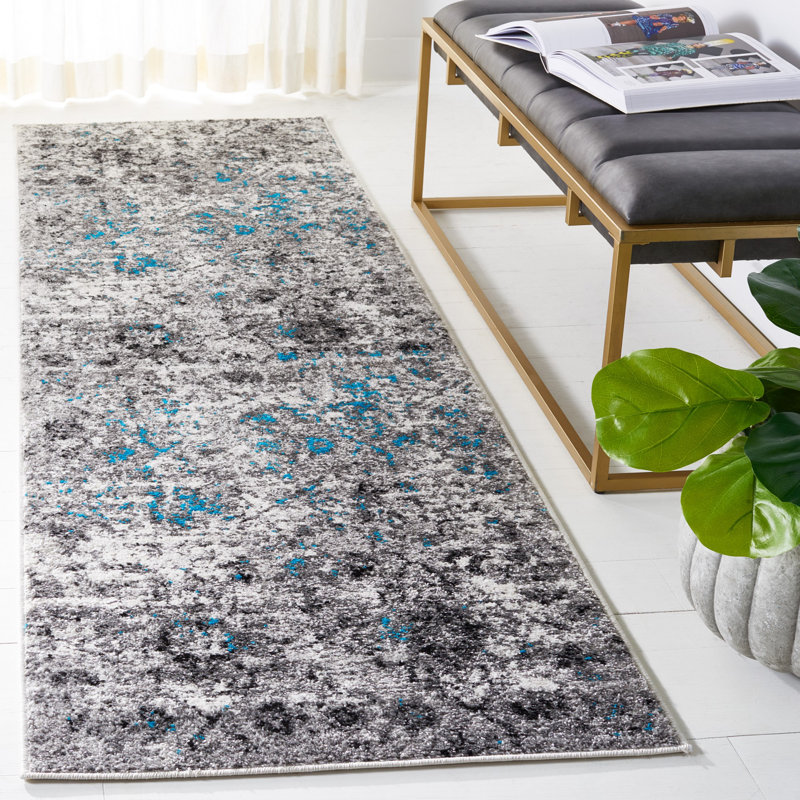 Olius Performance Abstract Rug, Runner 2'6" x 8'