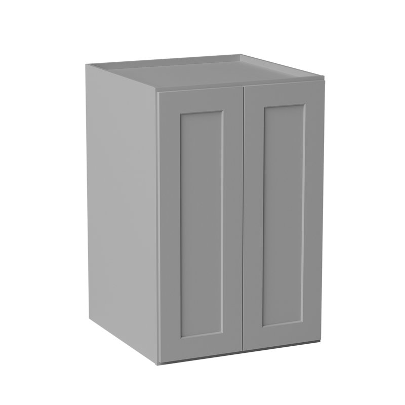 Armoire de cuisine en bois massif prête à assembler, Gris, 24", 36"