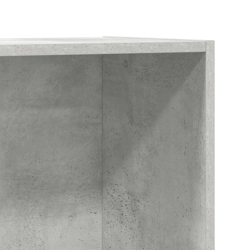 Bibliothèque en bois d'ingénierie, Gris béton, (2 tablettes) H 29,5 po x l 31,5 po x P 9,4 po