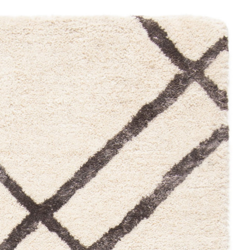 Tapis ivoire en laine touffeté à la main Milroy, Rectangle 5 pi x 8 pi