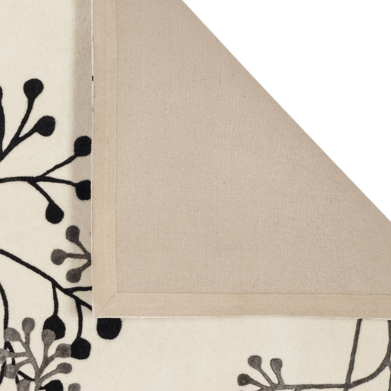 Soho Hand Tufted Wool Floral Rug, Square 6'