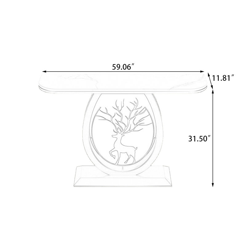 Morris, White, H 31,5 po x l 39,4 po x P 11,8 po, Noir, noir, noir, noir