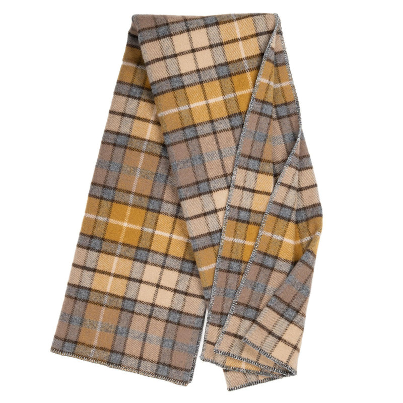 Jeté BIGTHROW, Tissu écossais brun clair