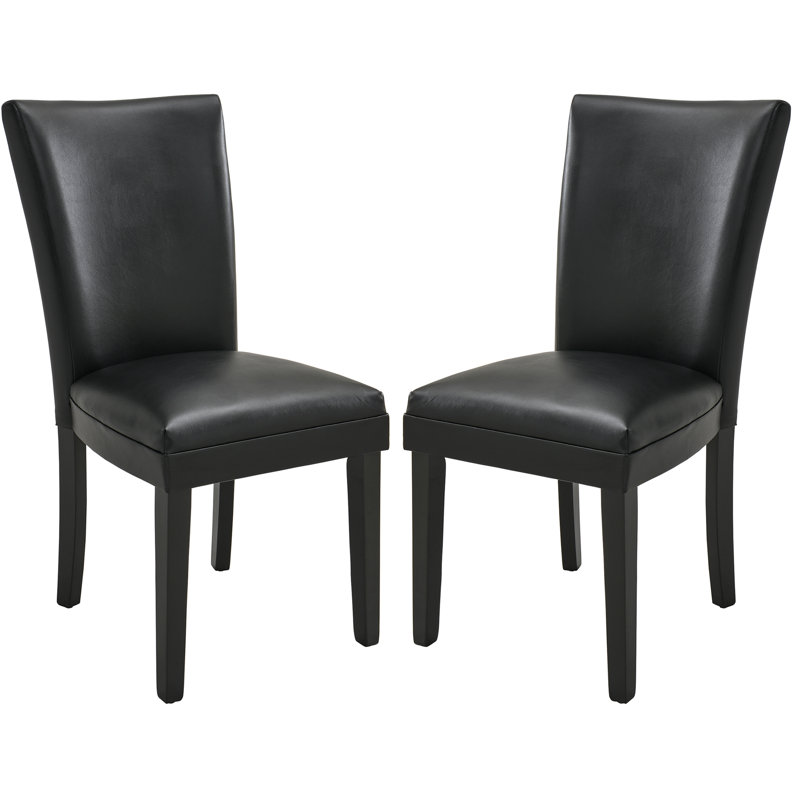 Chaise d'appoint rembourrée Gursharon, Noir