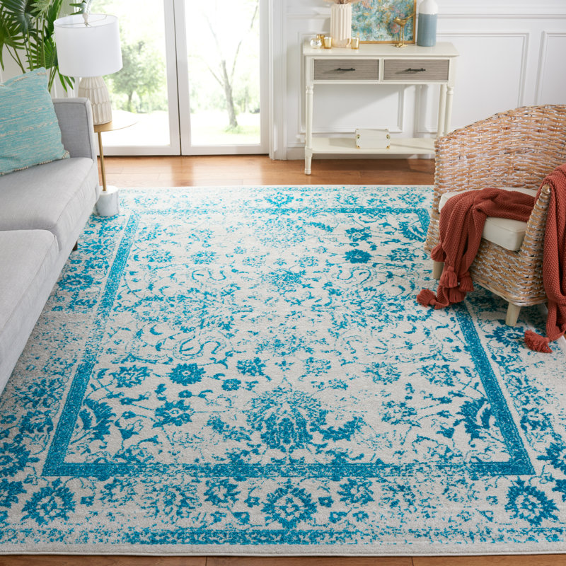 Olius Performance Floral Rug, Rectangle 9' x 12'