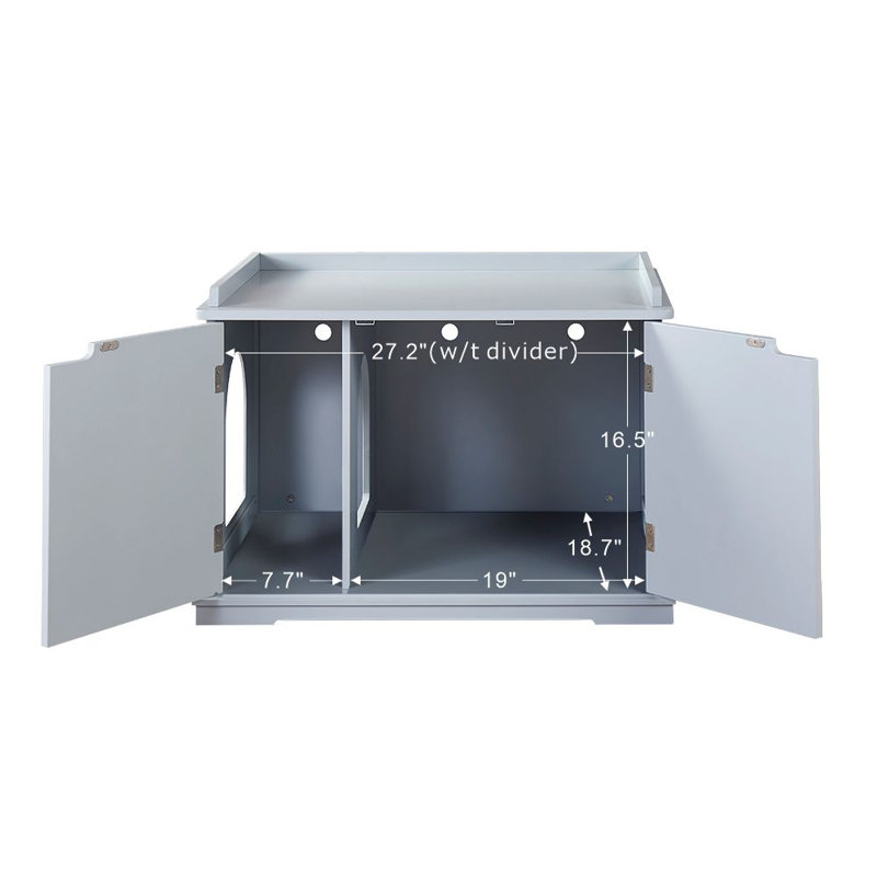 Litter Box Enclosure, Grey