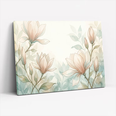 Ensemble de 1 tableau sur toile à motif floral