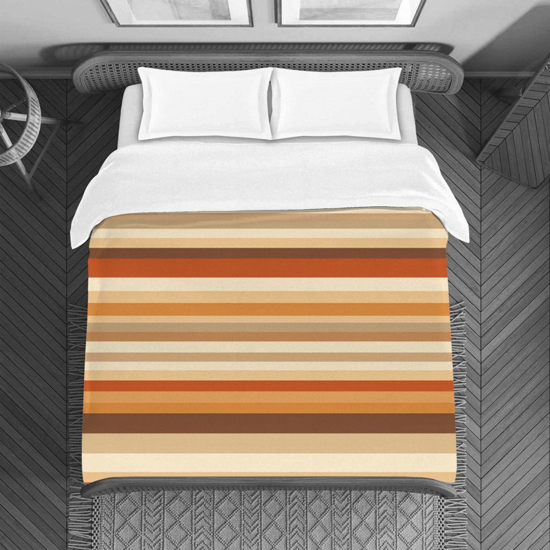 Polyester Striped Duvet Cover, Twin Duvet Cover