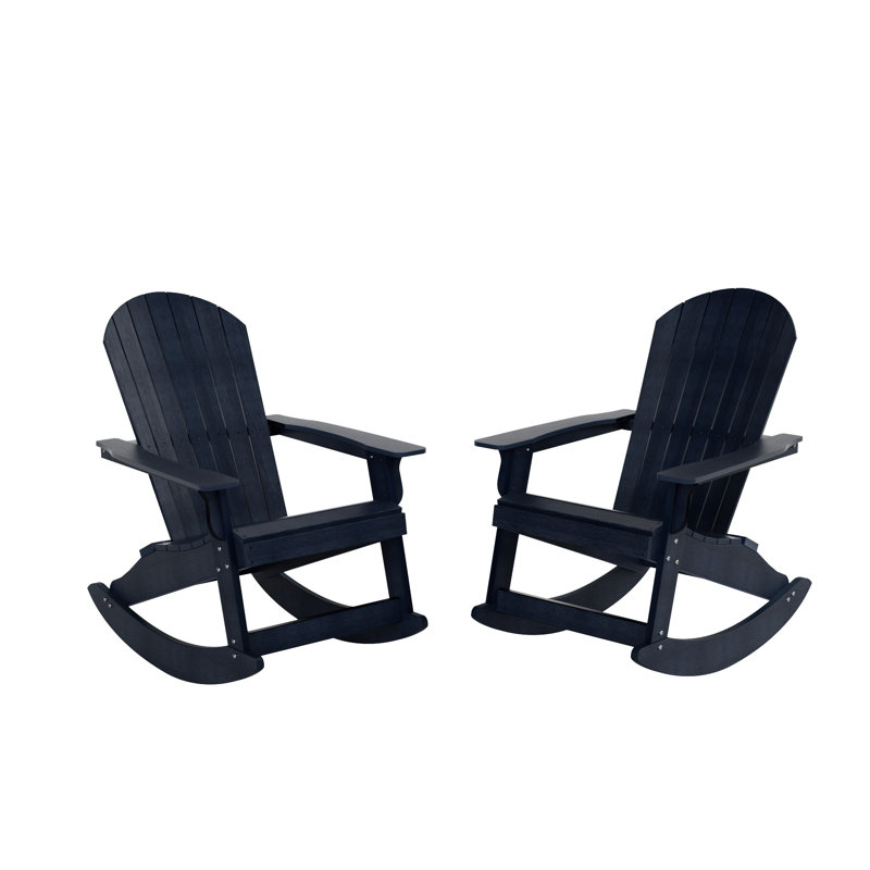 Arrlo Outdoor Adirondack HIPS Rocking Chair, Navy