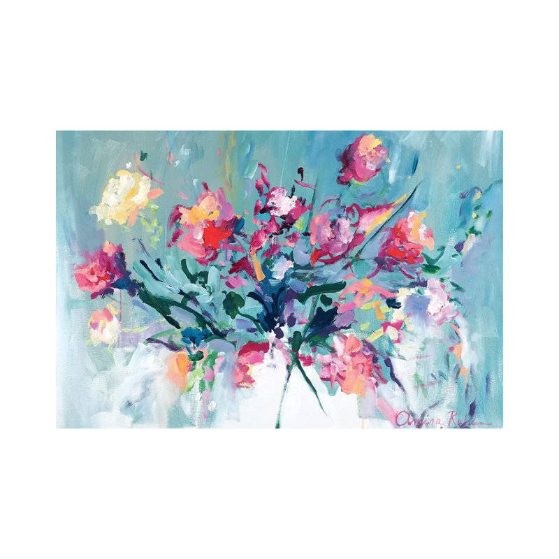 Courage to Bloom par Amira Rahim - reproduction d'art, H 26 po x l 40 po, Toile tendue, Sans cadre