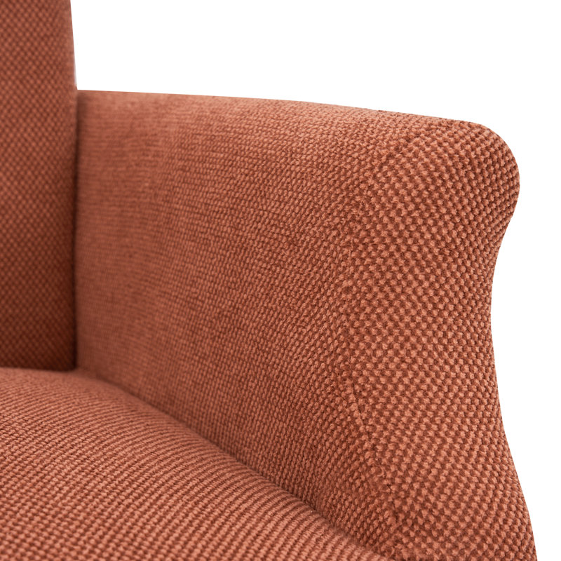 Fauteuil Amdad, Orange, Noir, Lin